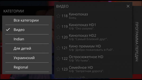 Stalkertv IOS телеканалы список категорий.PNG